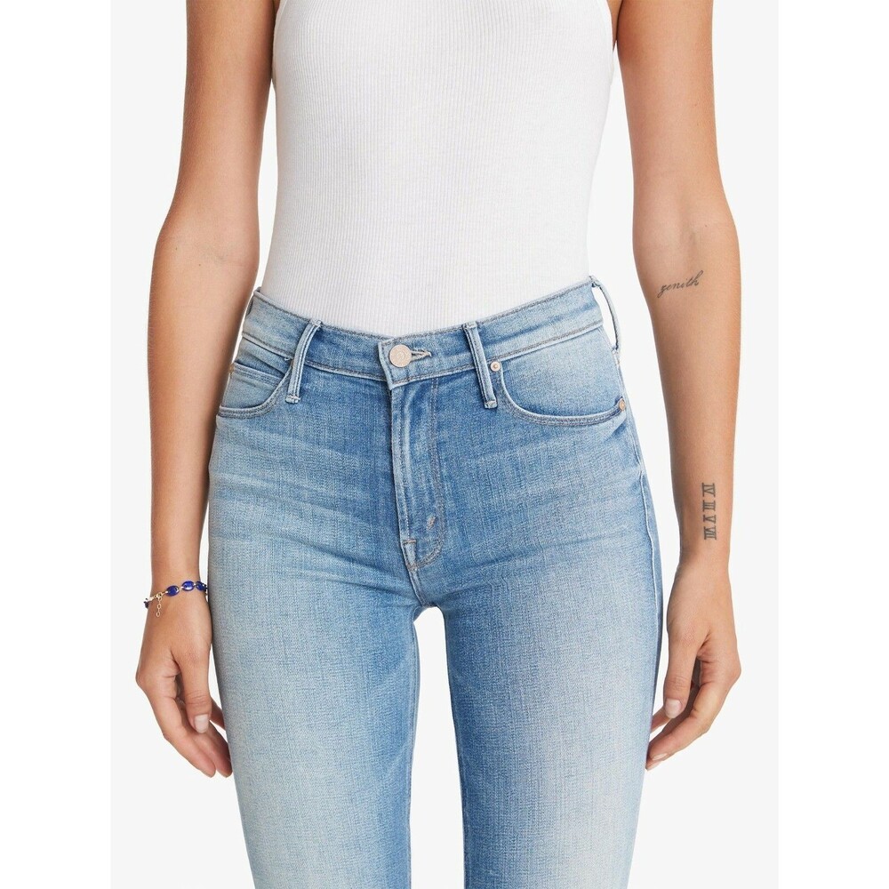 MOTHER The Dazzler Ankle Straight Jeans Camp Expert Light Wash NWT Size 24 25 - Picture 4 of 15
